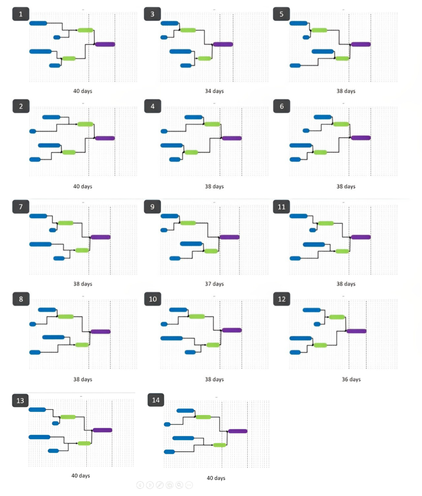 Possible Ways to Execute the Work After Considering Project Resource Shortages